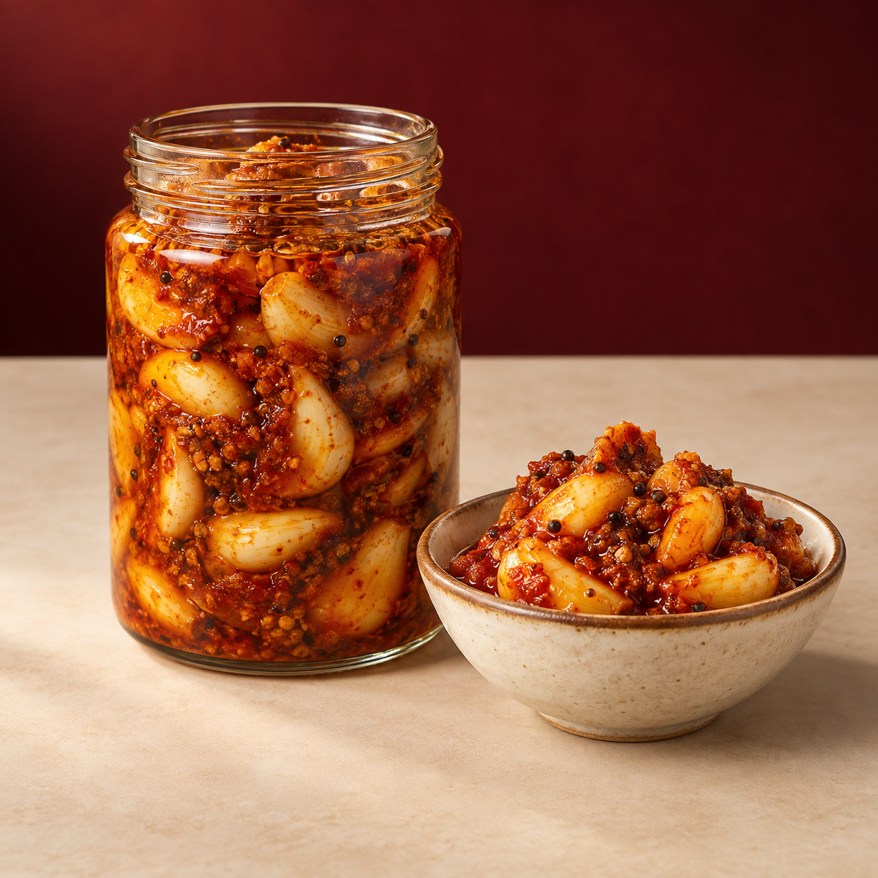 Garlic Pickle sample serving