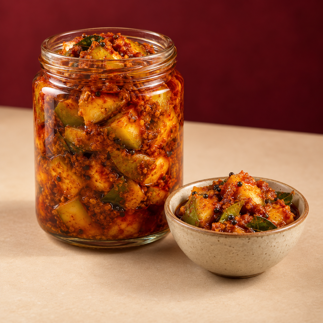 Mango Pickle sample serving